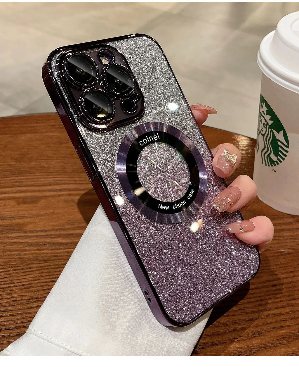 Luxury Magsafe Plating Gradient Glitter Case - Caseably