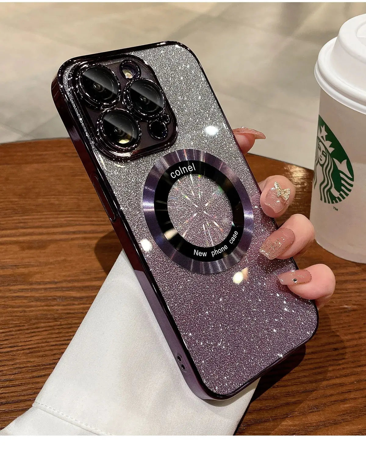 Luxury Magsafe Plating Gradient Glitter Case - Caseably
