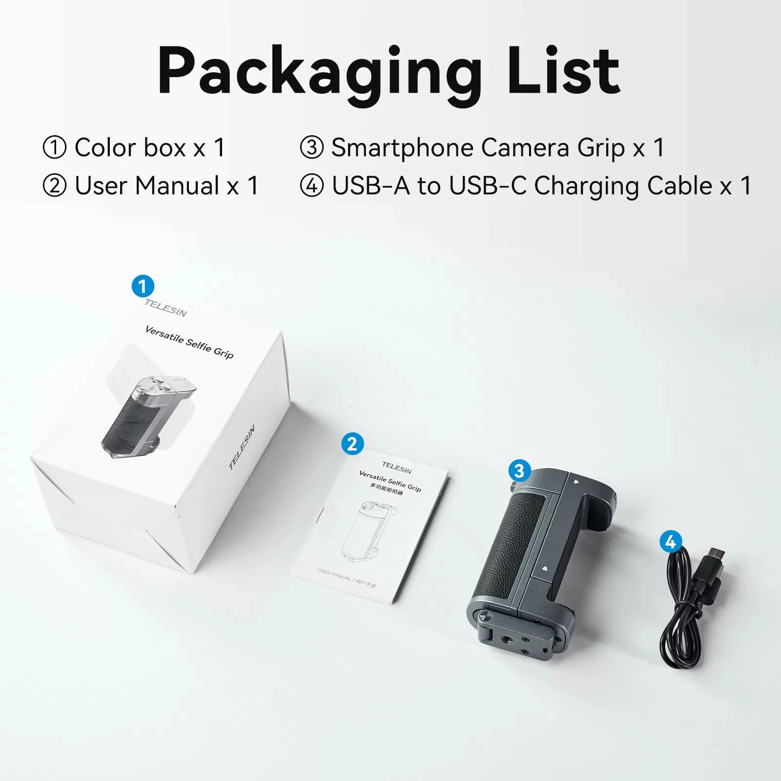 Phone Camera Grip with Bluetooth