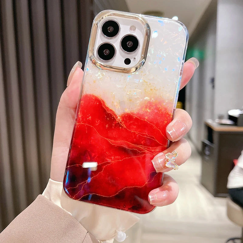 Luxury Marble Shell Pattern Case - Caseably