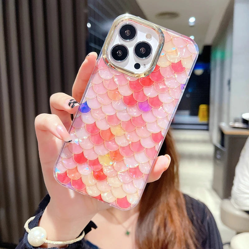 Rainbow Shell Glitter Laser Case - Caseably