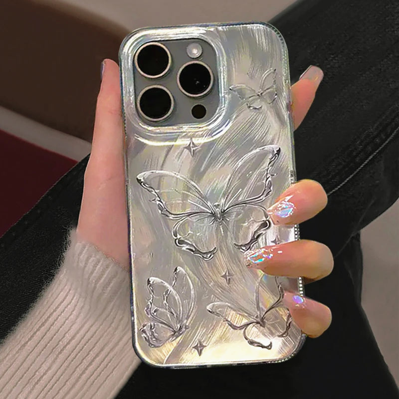 Luxury Butterfly Laser Glitter Phone Case - Caseably