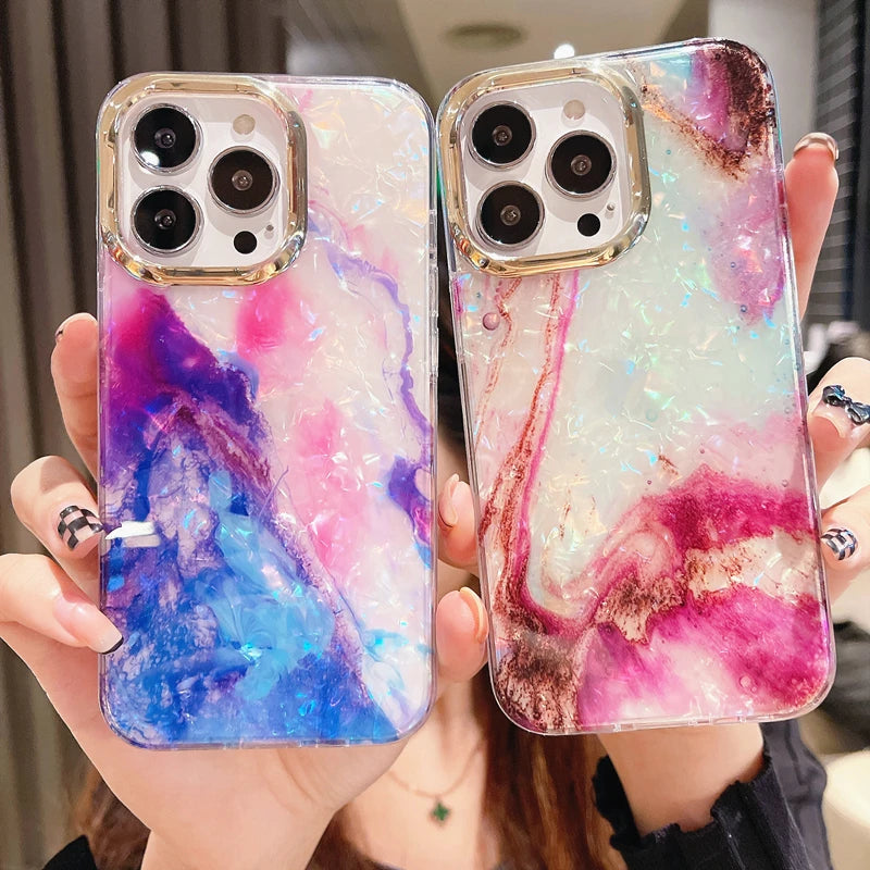 Luxury Marble Shell Pattern Case - Caseably