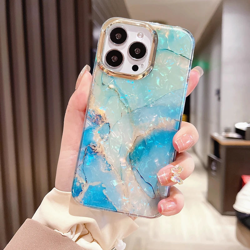 Luxury Marble Shell Pattern Case - Caseably