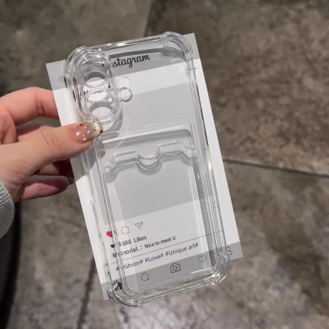 Transparent Card Slot Bag Holder Case - Caseably