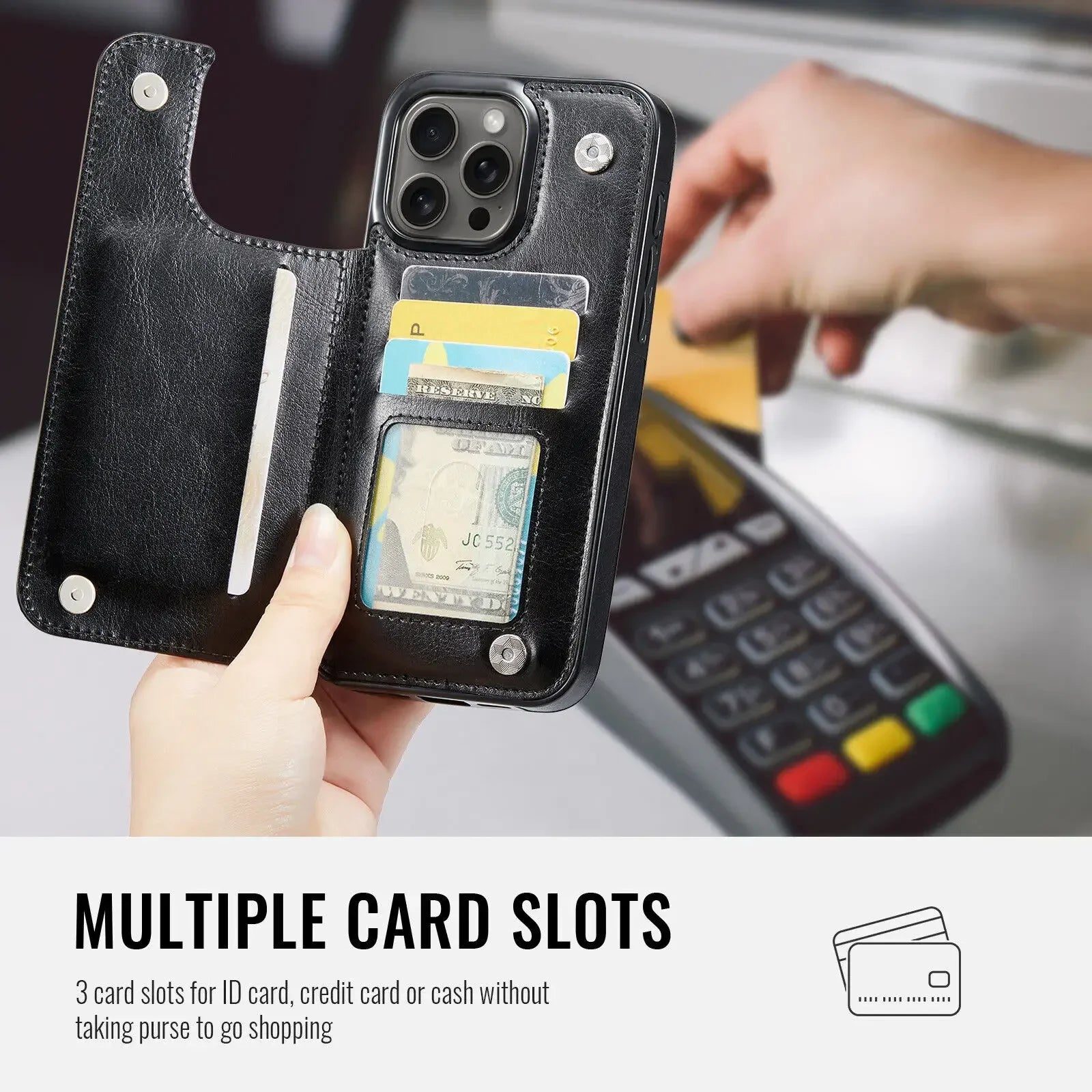 Wallet Card Holder Case for iPhone - Caseably