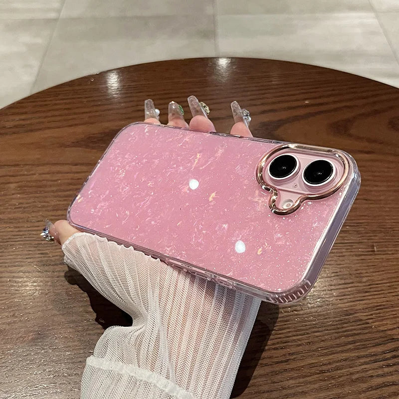 Rainbow Shell Glitter Case For iPhone - Caseably