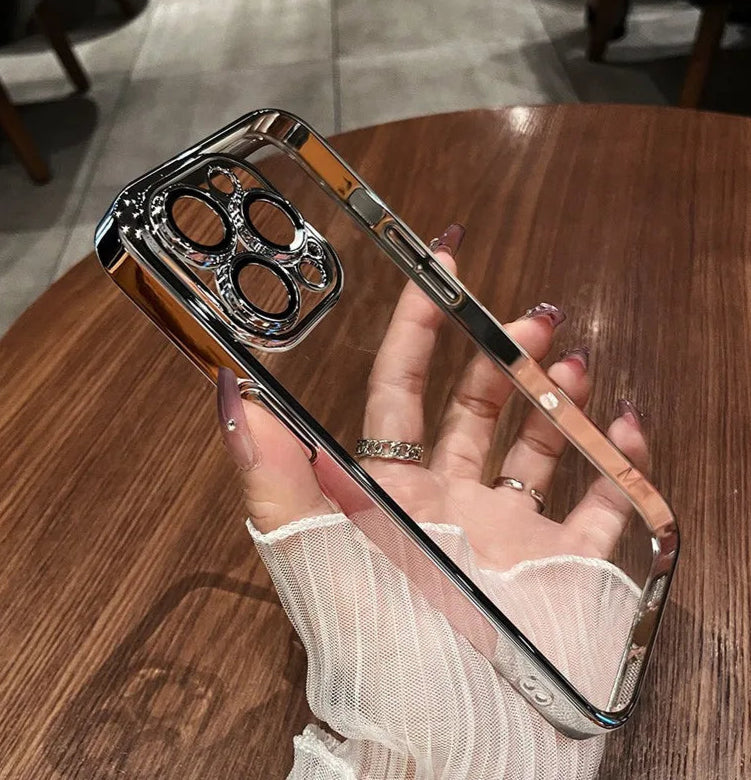 Electroplated Hard PC Clear Phone Case - Caseably