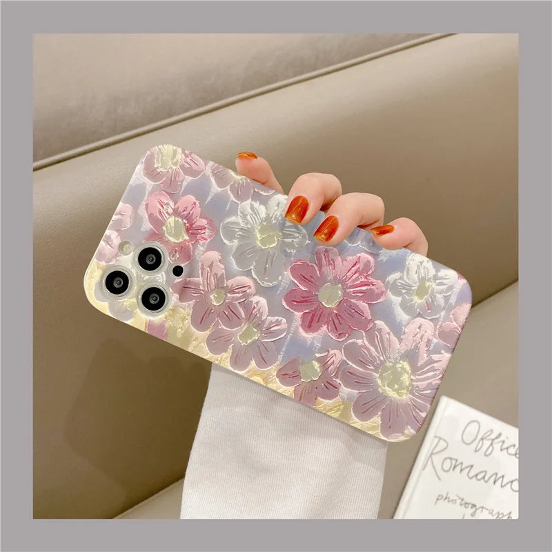 Luxury Painting Flowers Phone Case - Caseably