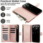 Crossbody PU Leather Wallet Flip Case For iPhone - Caseably