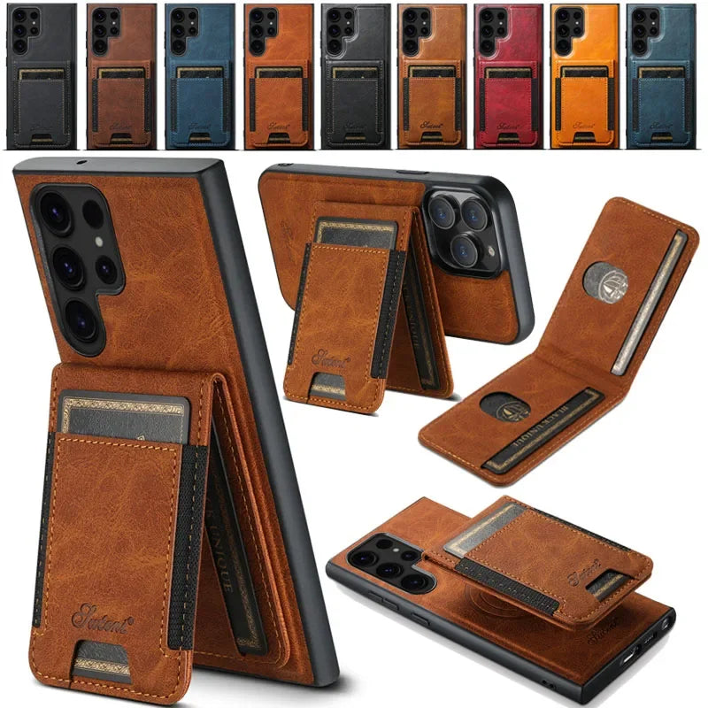 Flip Wallet Leather Phone Case For Samsung - Caseably