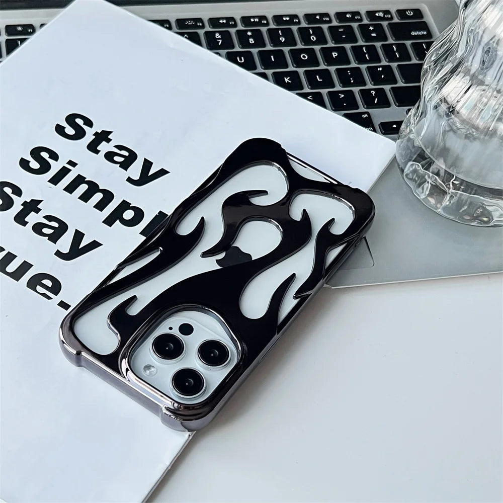 3D Flame Pattern Phone Case - Caseably