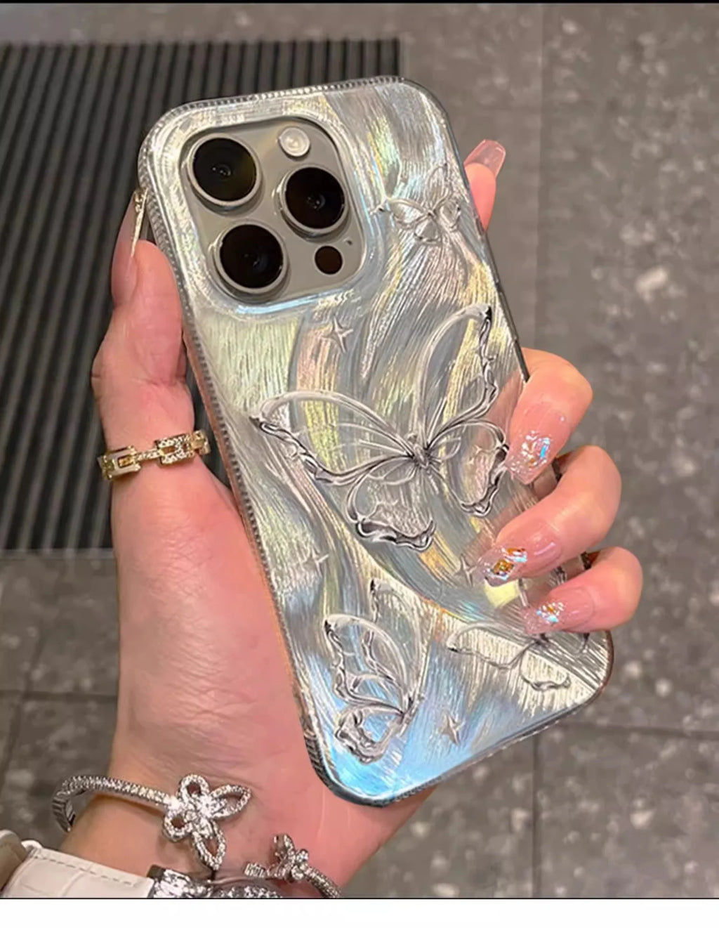 Luxury Butterfly Laser Glitter Phone Case - Caseably