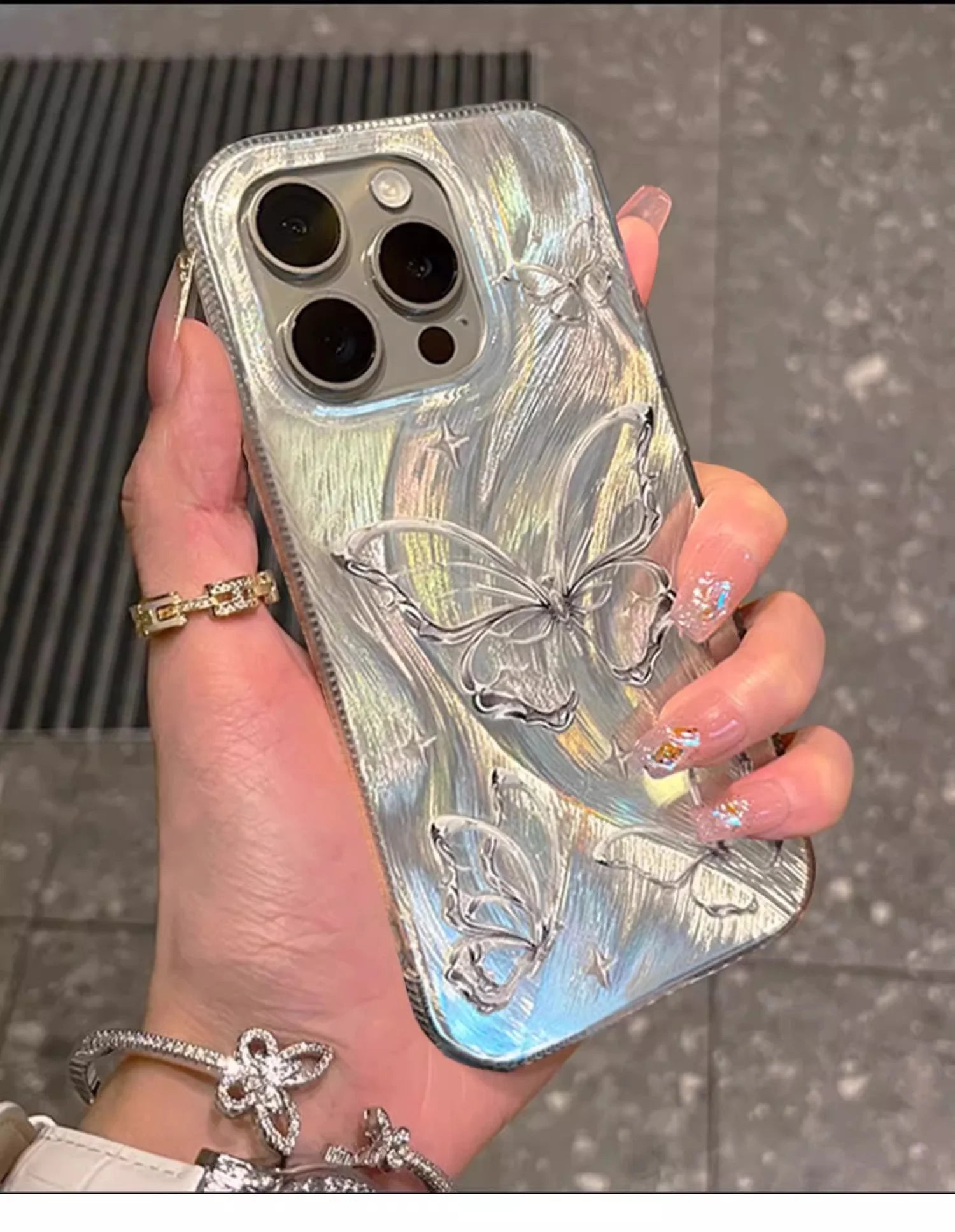 Luxury Butterfly Laser Glitter Phone Case - Caseably