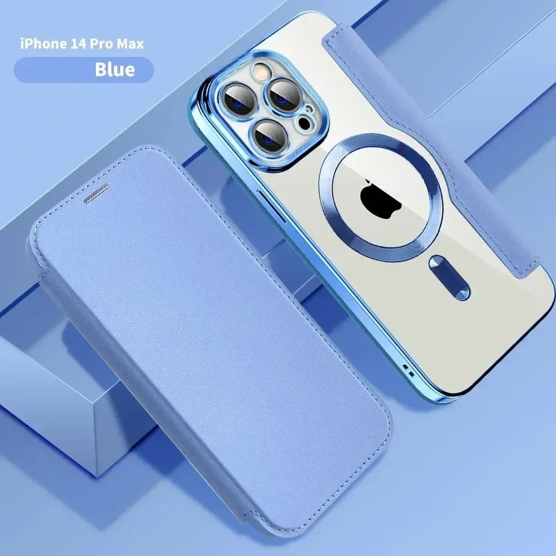 Electroplated Flip Leather Case