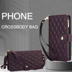 Crossbody PU Leather Wallet Flip Case For iPhone - Caseably