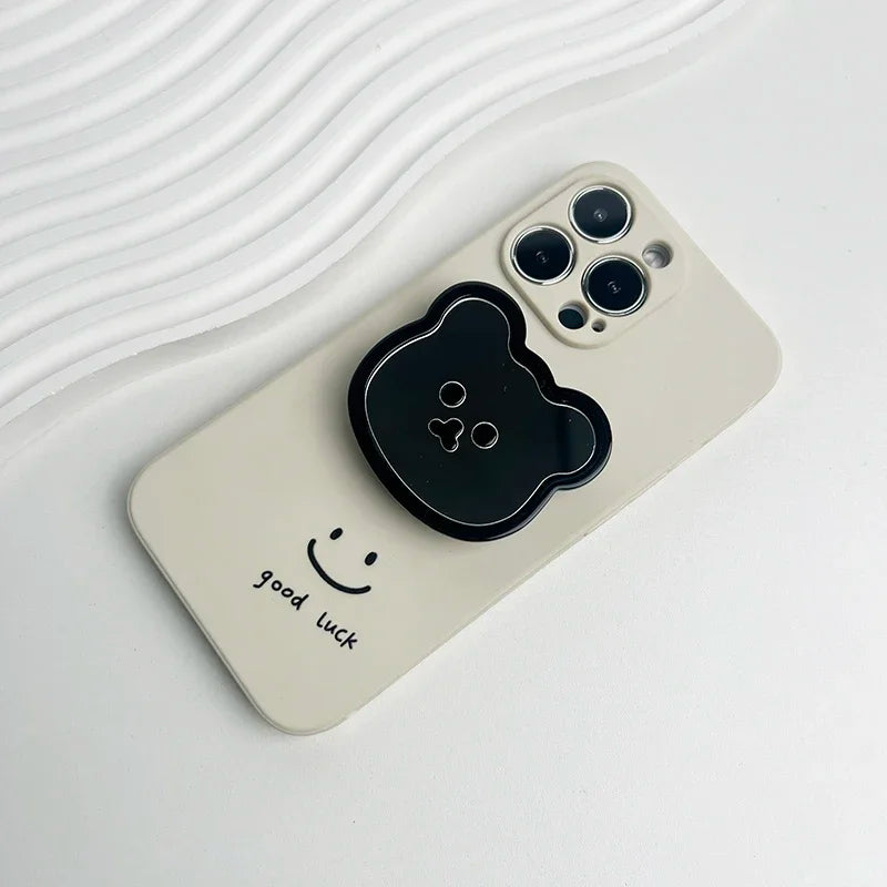 Cute Bear Mirror Magnetic Socket Grip - Caseably