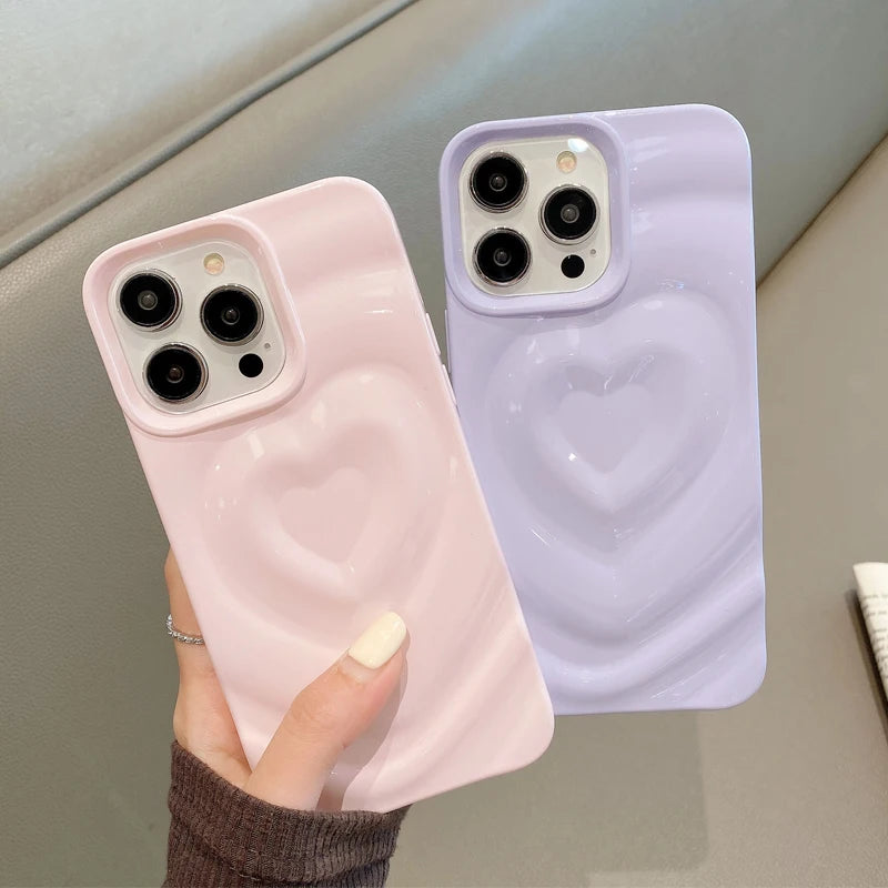 Luxury Love Heart Glitter Case - Caseably
