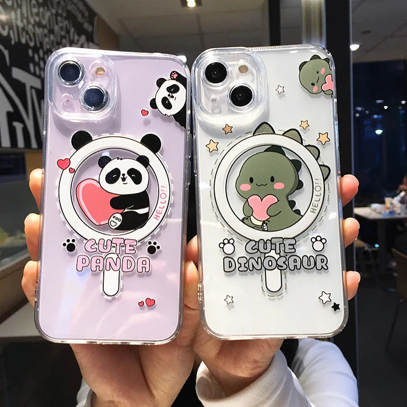 Panda Dinosaur Magsafe Phone Case - Caseably